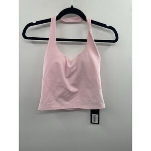 NWT White Fox Active Body Pump Crop Tank Top Women's Small Ballet Pink Stretch
